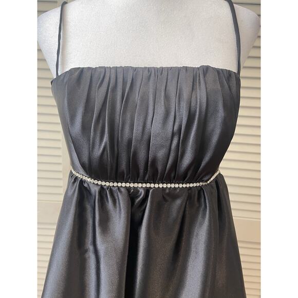 VTG Jessica McClintock Gunne Sax 90s Rhinestone Babydoll Bubble Hem Dress 5 - Picture 4 of 8